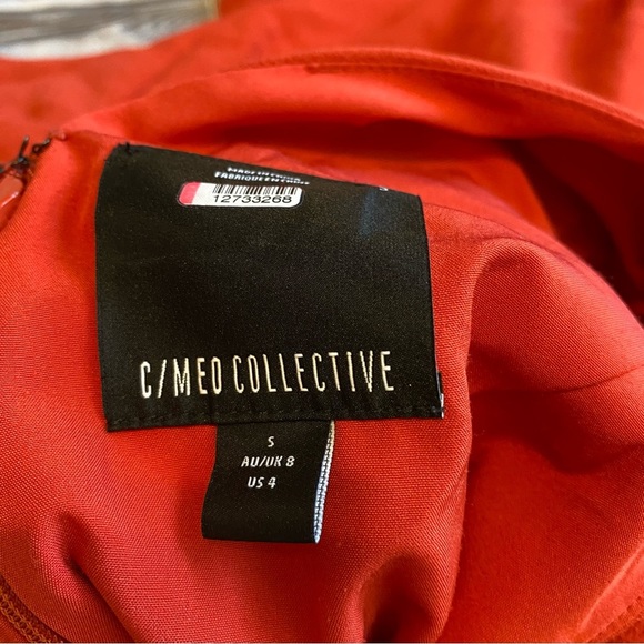 C/Meo Collective Fragment One Shoulder Fit & Flare Sleeveless Gown Red Sz S - Picture 8 of 9